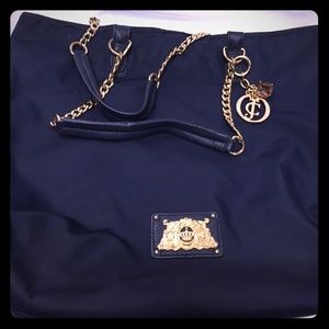 Large Juicy Couture nylon purse/tote NAVY BLUE
